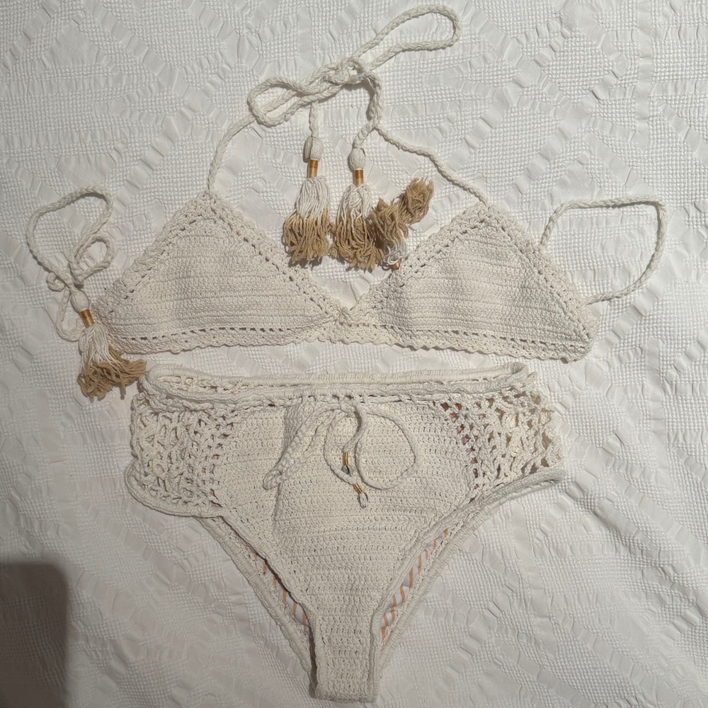 She Made Me Crochet Bikini Set Size M/L
